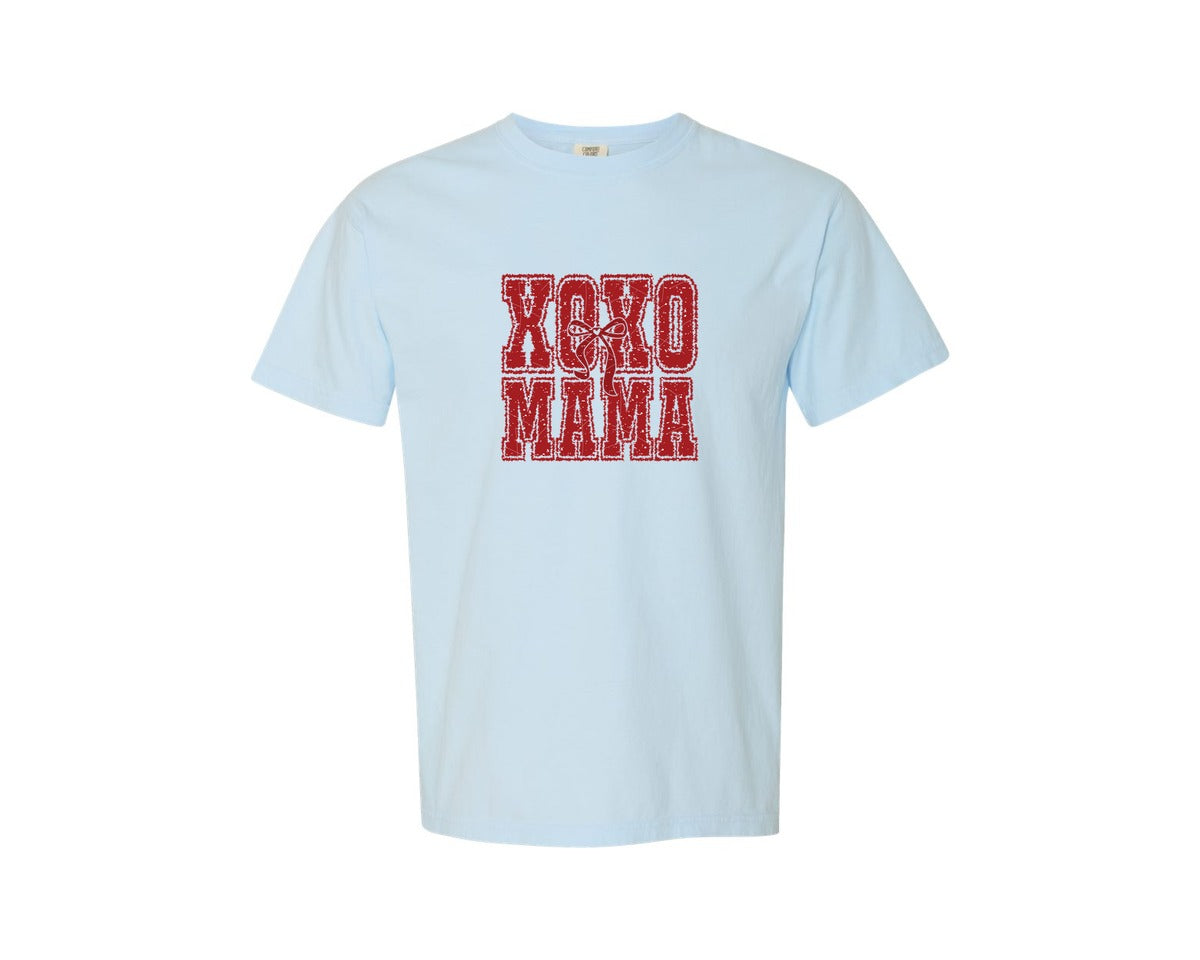 brand:Comfort Colors|color:Chambray|Xoxo Mama Pngcoquette Valentine Mama Graphic T-Shirt