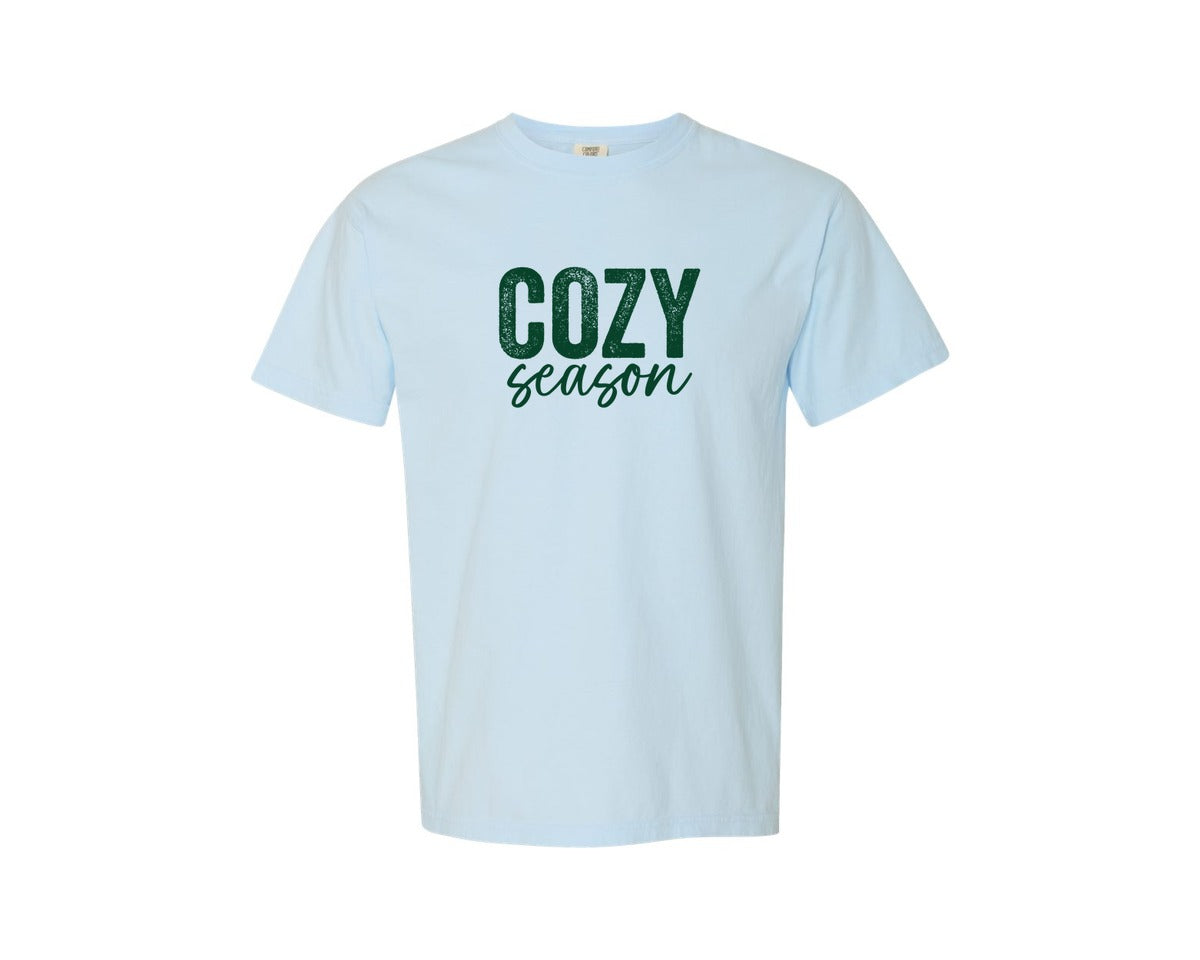 brand:Comfort Colors|color:Chambray|Trendy Winter Distressed Tee Graphic T-Shirt