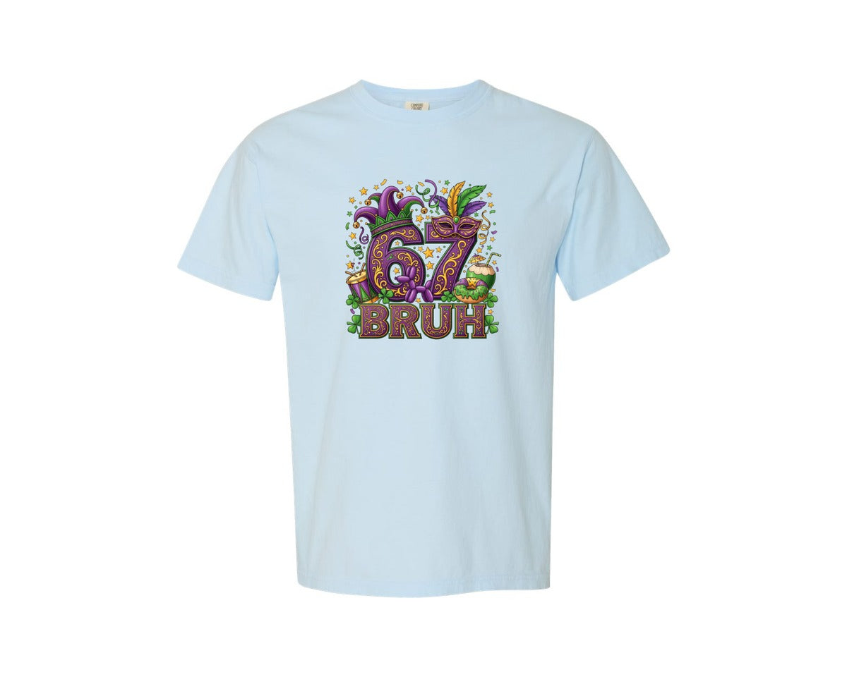 brand:Comfort Colors|color:Chambray|Mardi Gras Six Seven Carnival Graphic T-Shirt