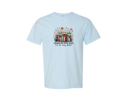 brand:Comfort Colors|color:Chambray|Book Lover Teacher Gift Boho Floral Graphic T-Shirt