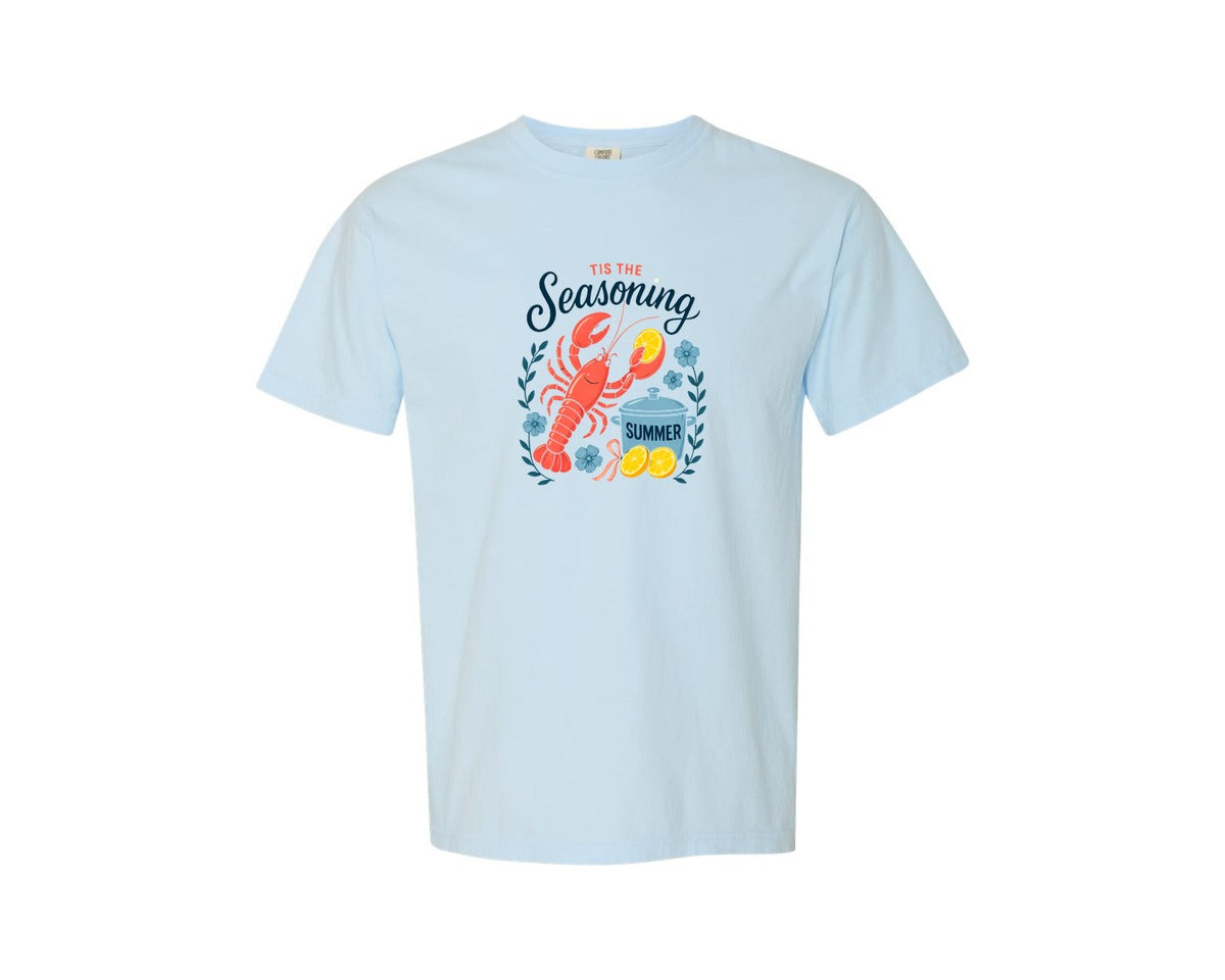 brand:Comfort Colors|color:Chambray|Dead Inside But Its Summer T Shirt Graphic T-Shirt