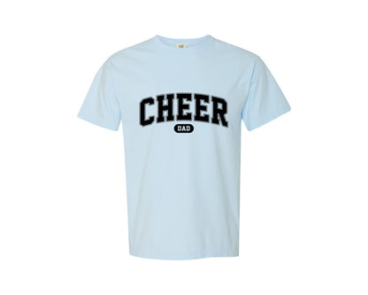 brand:Comfort Colors|color:Chambray|Cheer Dad Retro Varsity 2 Graphic T-Shirt