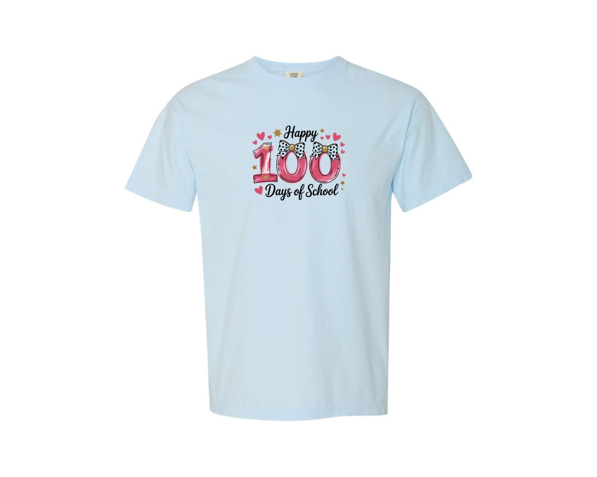 brand:Comfort Colors|color:Chambray|Happy 100 Days Of School 37 Graphic T-Shirt
