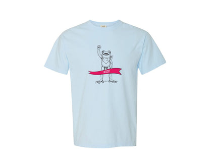 brand:Comfort Colors|color:Chambray|Funny Resist Frog With Bandana T Shirt 2 Graphic T-Shirt