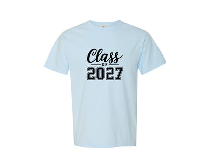 brand:Comfort Colors|color:Chambray|Class Of 2027 Design Graphic T-Shirt