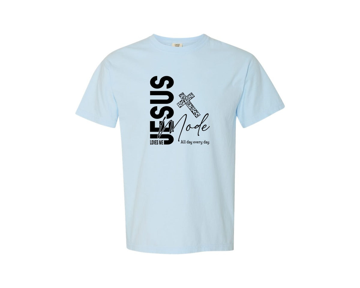 brand:Comfort Colors|color:Chambray|Jesus Loves Me Love Like Jesus Graphic T-Shirt
