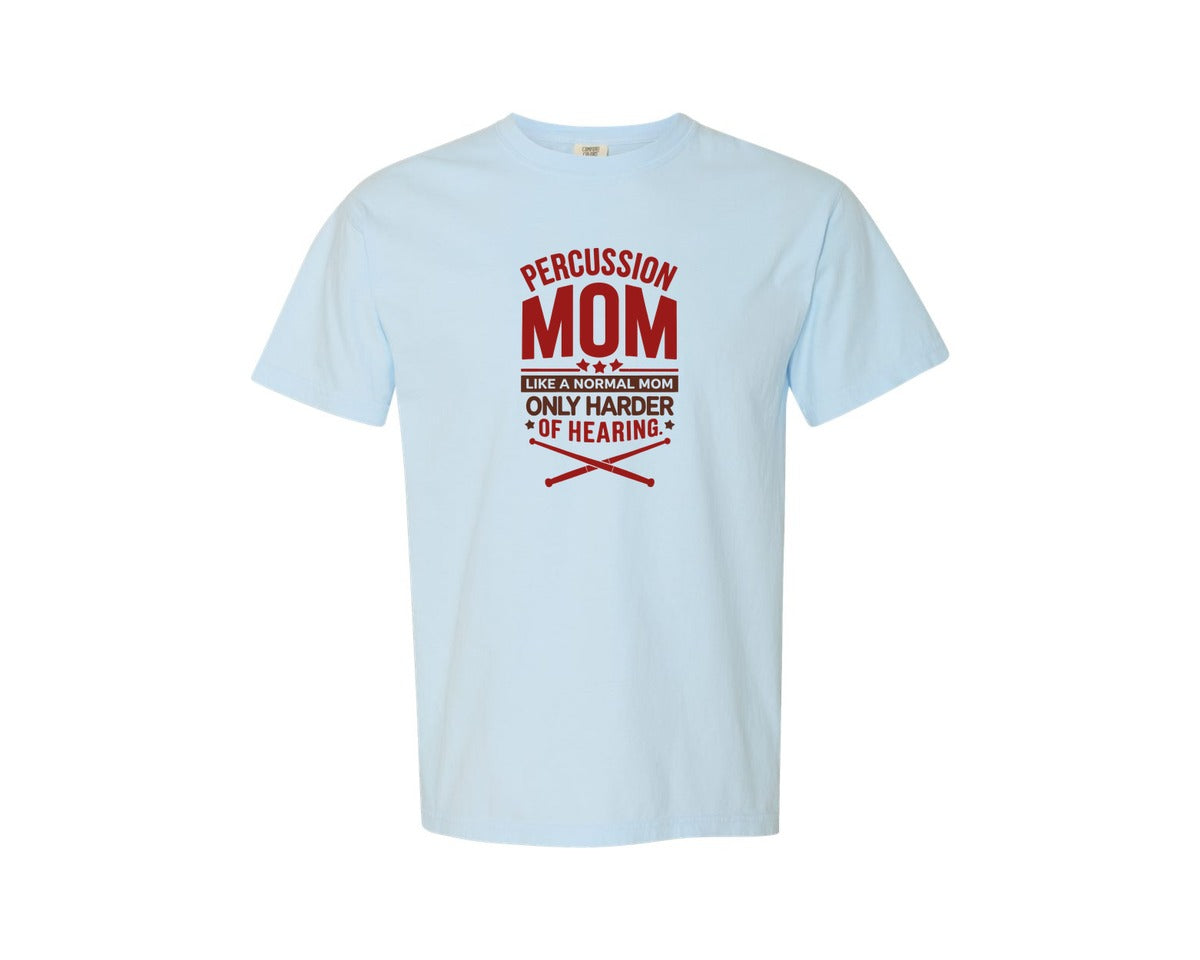 brand:Comfort Colors|color:Chambray|Percussion Mom Graphic T-Shirt