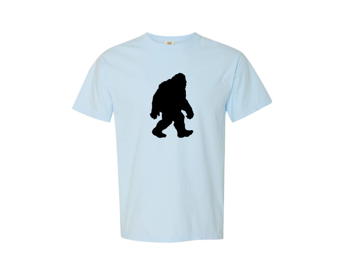 brand:Comfort Colors|color:Chambray|Bigfoot Sasquatch Figure Design Graphic T-Shirt