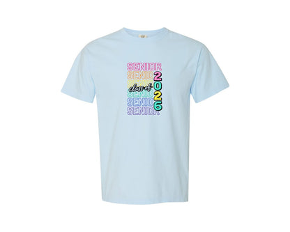 brand:Comfort Colors|color:Chambray|Colorful Senior Class Of 2026 Graphic T-Shirt