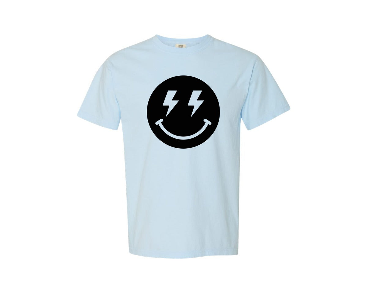 brand:Comfort Colors|color:Chambray|Retro Smiley Faces Graphic T-Shirt