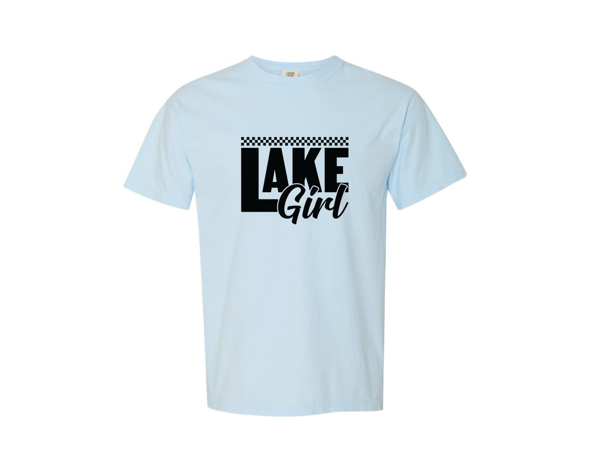 brand:Comfort Colors|color:Chambray|Lake Girl 8 Graphic T-Shirt