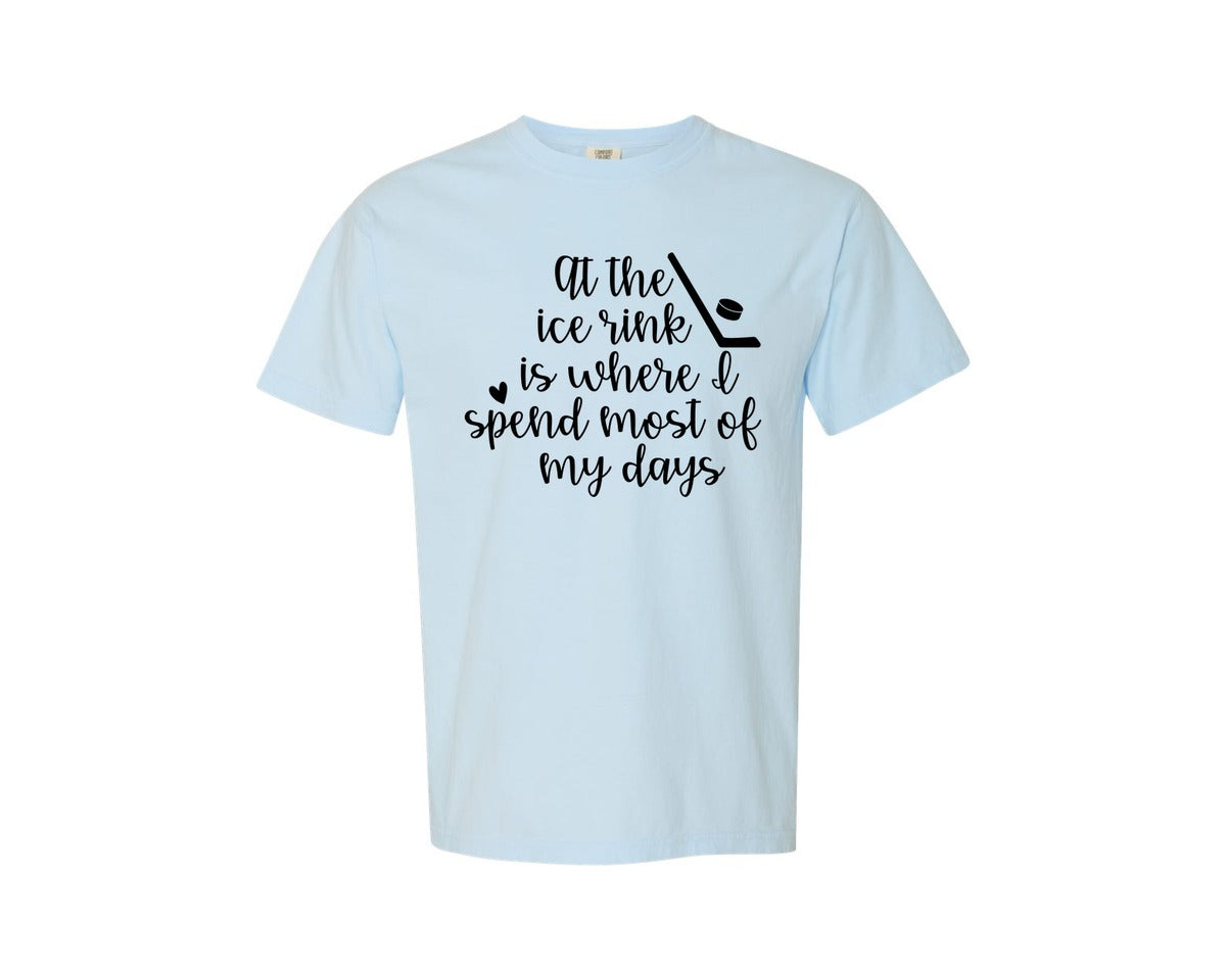 brand:Comfort Colors|color:Chambray|Hockey Mom 14 Graphic T-Shirt
