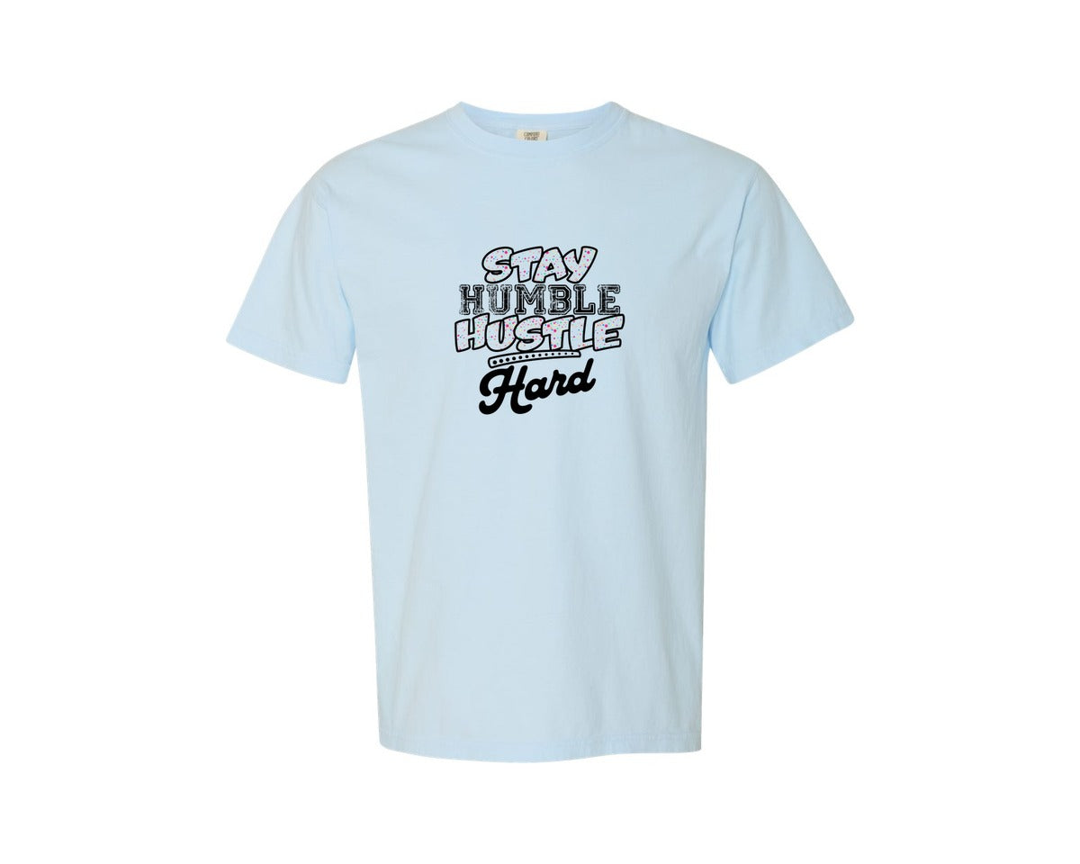 brand:Comfort Colors|color:Chambray|Stay Humble Hustle Hard 5 Graphic T-Shirt