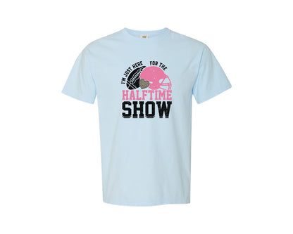 brand:Comfort Colors|color:Chambray|Halftime Show Funny Football 2 Graphic T-Shirt