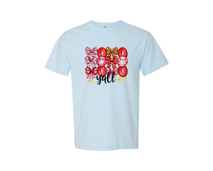 brand:Comfort Colors|color:Chambray|Xoxo Yall Valentine Valentines Graphic T-Shirt