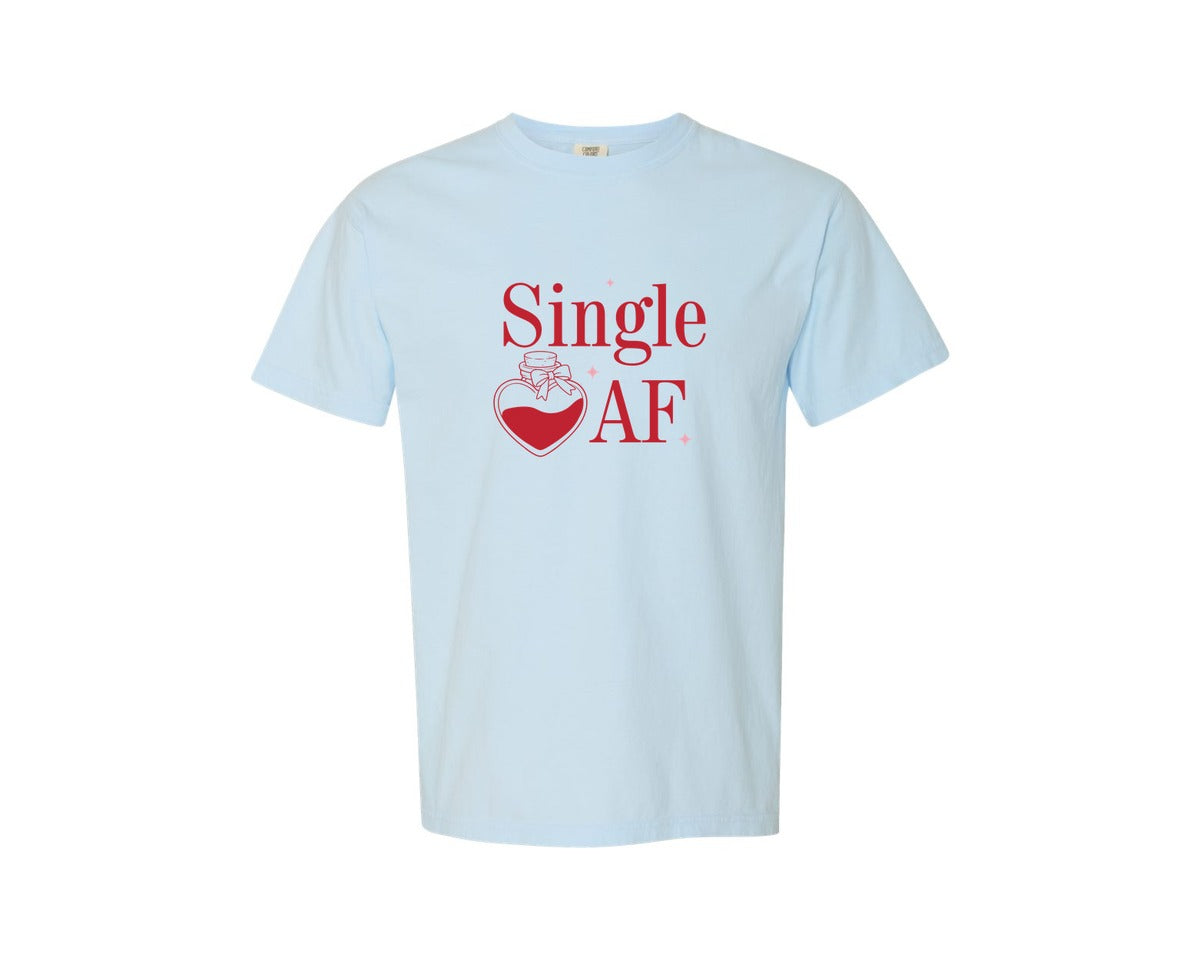 brand:Comfort Colors|color:Chambray|Anti Valentines Day Design Graphic T-Shirt