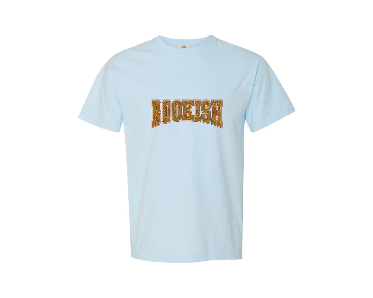 brand:Comfort Colors|color:Chambray|Boho Flower Book Floral Fall Bookish 2 Graphic T-Shirt