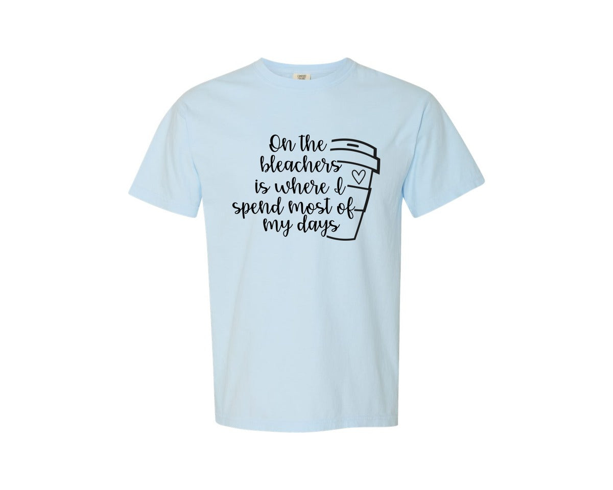 brand:Comfort Colors|color:Chambray|On The Bleachers Sports Mom Graphic T-Shirt