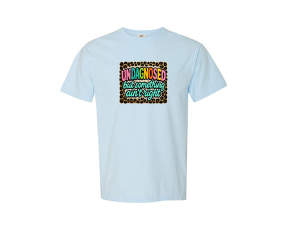 brand:Comfort Colors|color:Chambray|Mental Health Undiagnosed Faux Yarn Graphic T-Shirt
