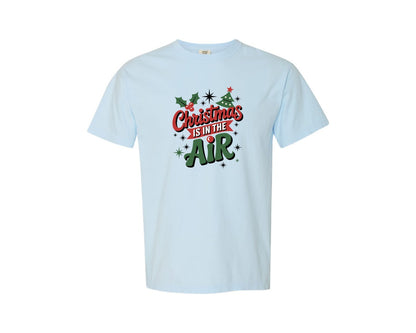 brand:Comfort Colors|color:Chambray|Christmas Is In The Air Christmas 3 Graphic T-Shirt