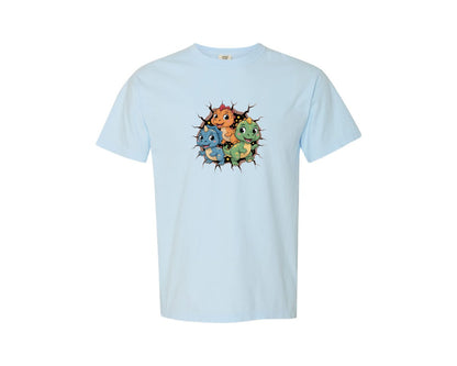 brand:Comfort Colors|color:Chambray|Funny T Rex Outbreak Shirt Graphic T-Shirt