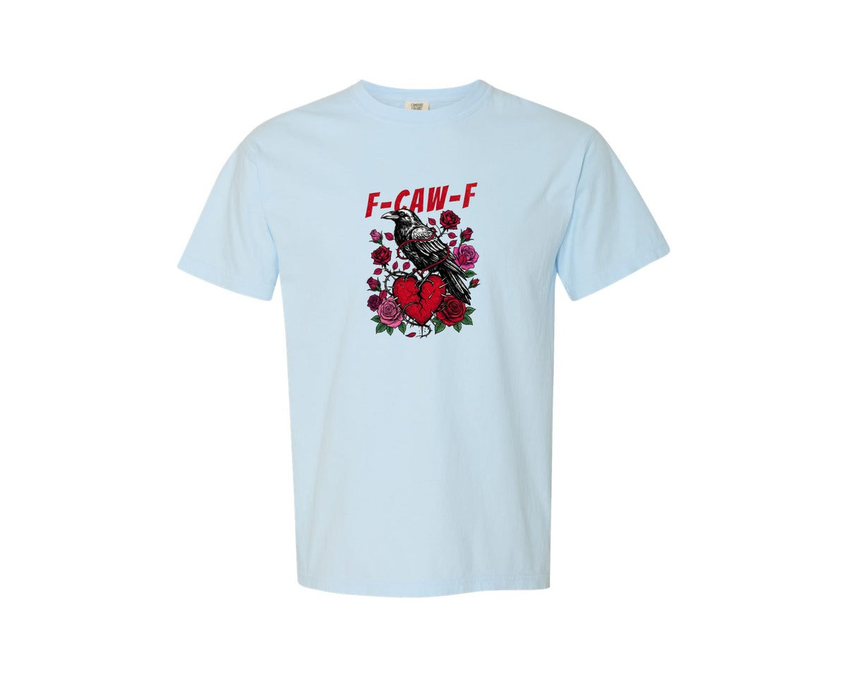 brand:Comfort Colors|color:Chambray|Anti Valentins Day Funny Valentines 3 Graphic T-Shirt
