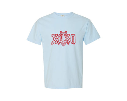 brand:Comfort Colors|color:Chambray|Valentine Xoxo Coquette Xoxo Graphic T-Shirt