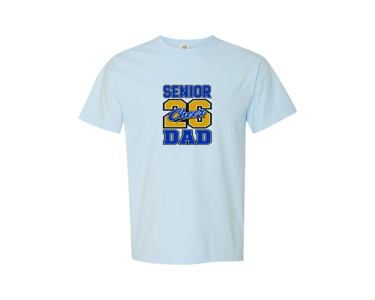 brand:Comfort Colors|color:Chambray|Senior Cheer Dad Class 26 Graphic T-Shirt