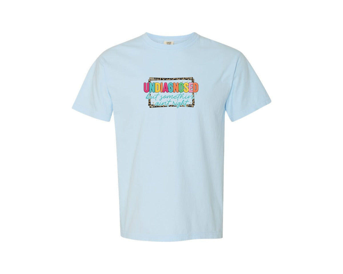 brand:Comfort Colors|color:Chambray|Mental Health Undiagnosed Yarn Shirt Graphic T-Shirt