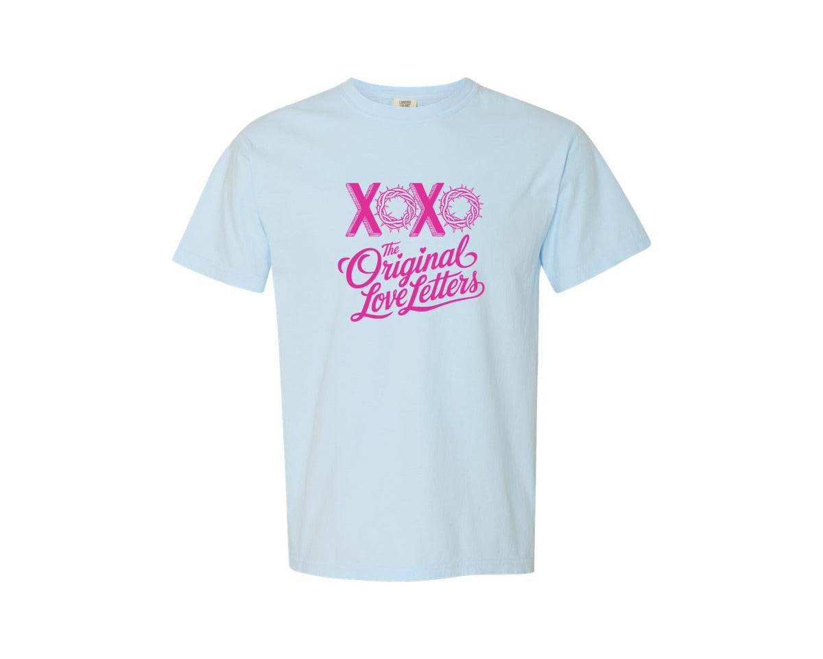 brand:Comfort Colors|color:Chambray|Christian Love Religious Valentine Graphic T-Shirt