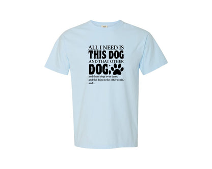 brand:Comfort Colors|color:Chambray|Dog Mom Shirts Dog Mama Tshirt Dog Graphic T-Shirt