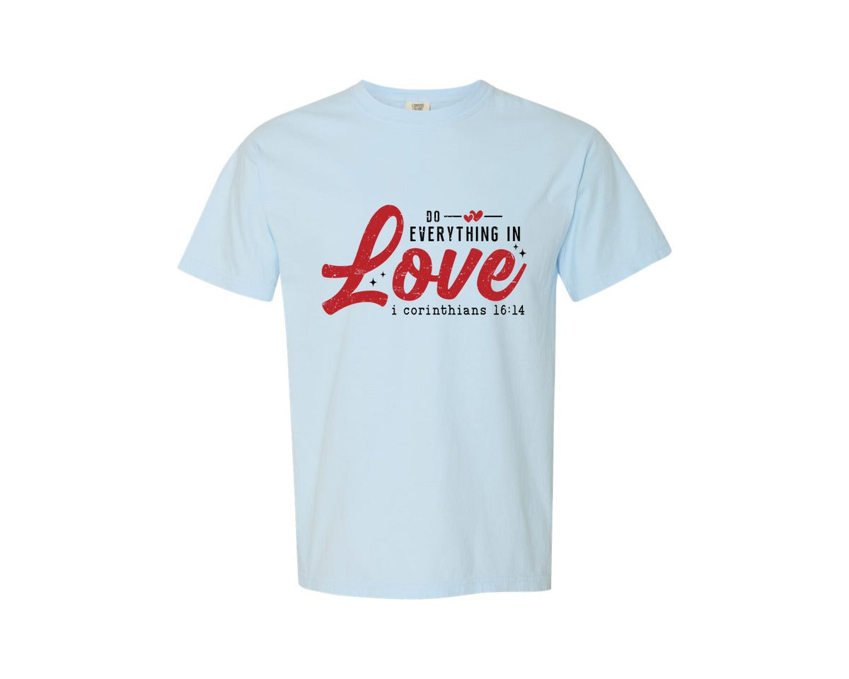 brand:Comfort Colors|color:Chambray|Valentine Valentine Love Graphic T-Shirt