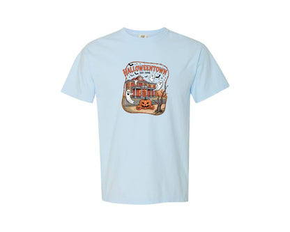 brand:Comfort Colors|color:Chambray|Halloweentown Ghost House Graphic T-Shirt