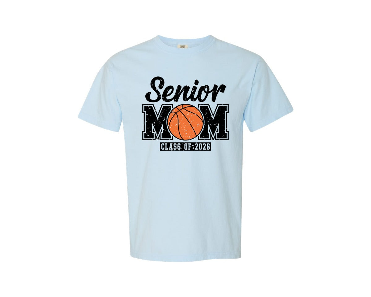 brand:Comfort Colors|color:Chambray|Senior Basketball Mom Class Of 2026 Graphic T-Shirt