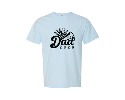 brand:Comfort Colors|color:Chambray|Senior Cheer Dad Class Of 2026 4 Graphic T-Shirt