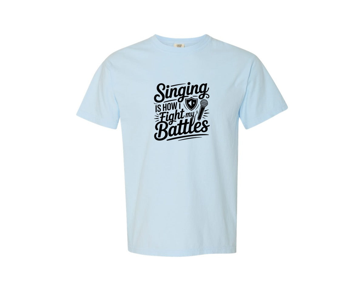 brand:Comfort Colors|color:Chambray|Worship Singer Graphic T-Shirt