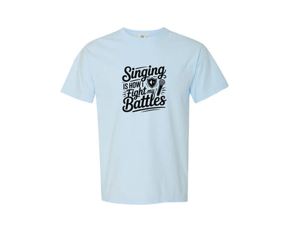 brand:Comfort Colors|color:Chambray|Worship Singer Graphic T-Shirt