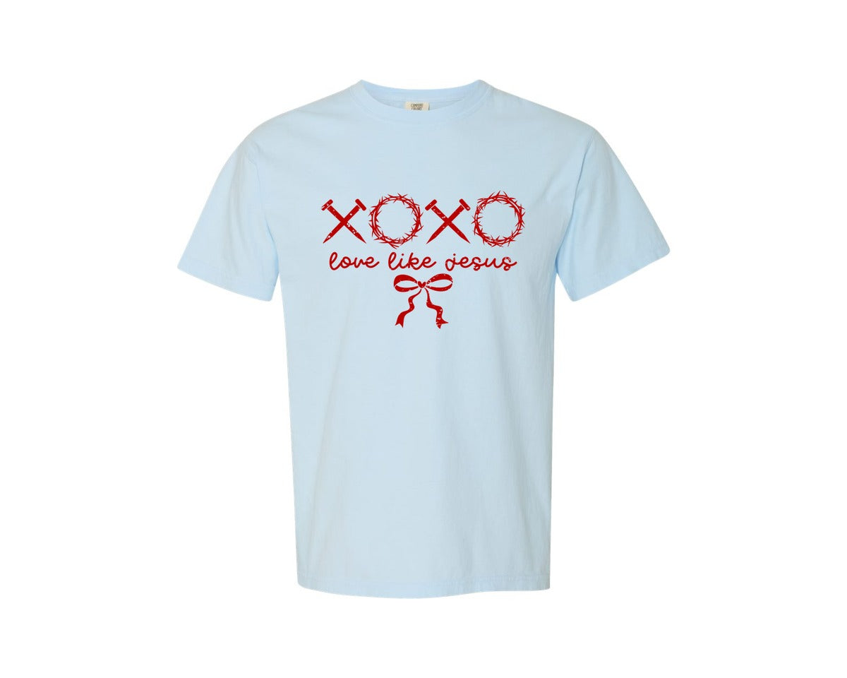 brand:Comfort Colors|color:Chambray|Love Like Jesus Christian Love Graphic T-Shirt