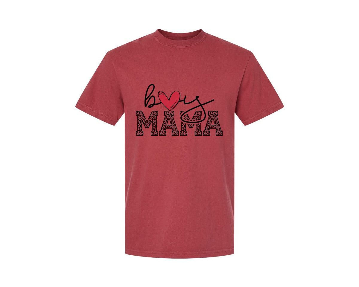 brand:Comfort Colors|color:Chili|Boy Mama Mama Boy 2 Graphic T-Shirt