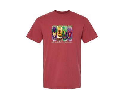 brand:Comfort Colors|color:Chili|Mardi Gras Coquette 2 Graphic T-Shirt