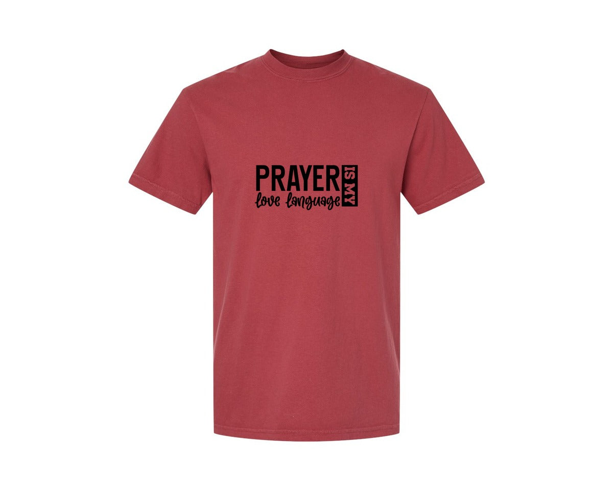 brand:Comfort Colors|color:Chili|Pray With Me Christian Front Back Graphic T-Shirt