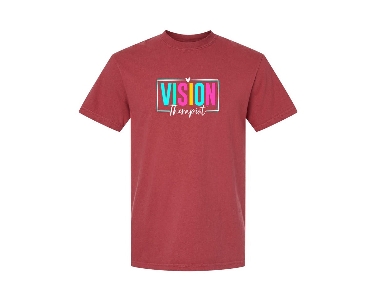 brand:Comfort Colors|color:Chili|Vision Therapist Therapy Career T Shirt Graphic T-Shirt