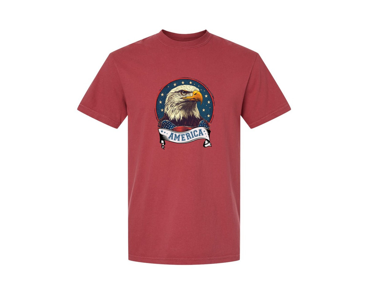 brand:Comfort Colors|color:Chili|4Th Of July Patriotic America Graphic T-Shirt