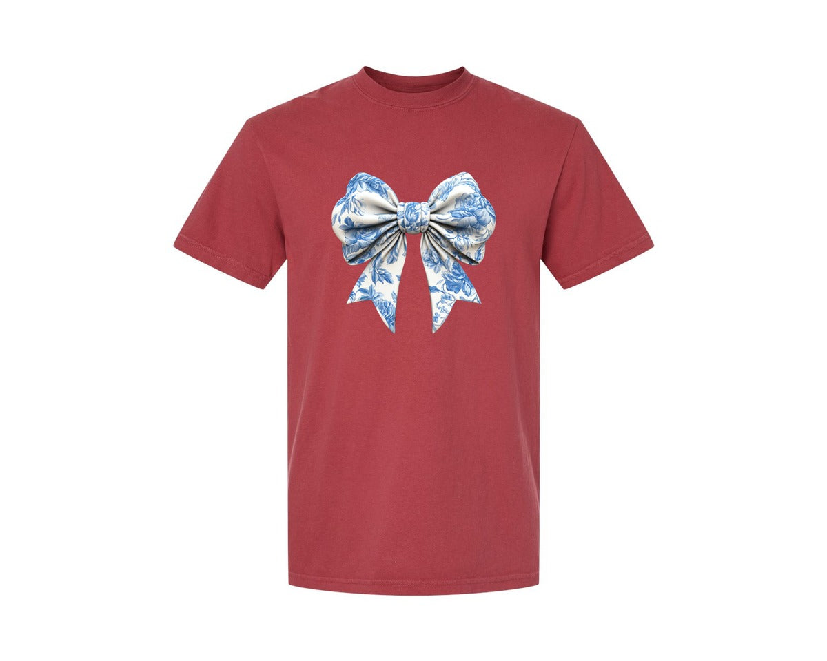 brand:Comfort Colors|color:Chili|Bow Bow T Shirt Design Graphic T-Shirt