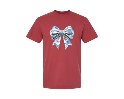 brand:Comfort Colors|color:Chili|Bow Bow T Shirt Design Graphic T-Shirt
