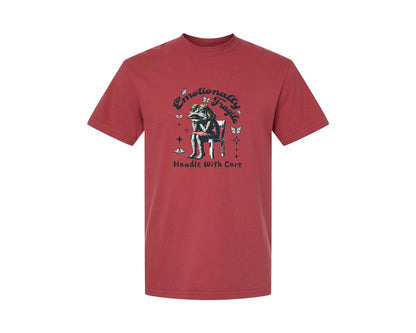 brand:Comfort Colors|color:Chili|Frog Woman With Tears Emotionally Shirt Graphic T-Shirt
