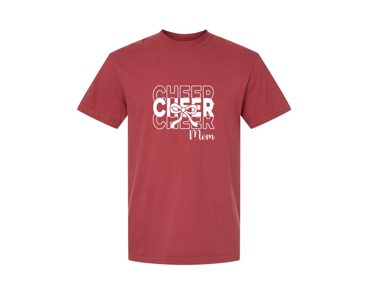 brand:Comfort Colors|color:Chili|Cheer Mom Cheerleader 2 Graphic T-Shirt