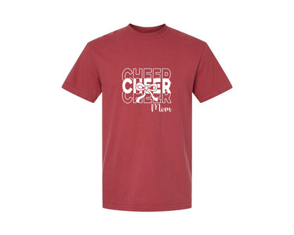brand:Comfort Colors|color:Chili|Cheer Mom Cheerleader 2 Graphic T-Shirt