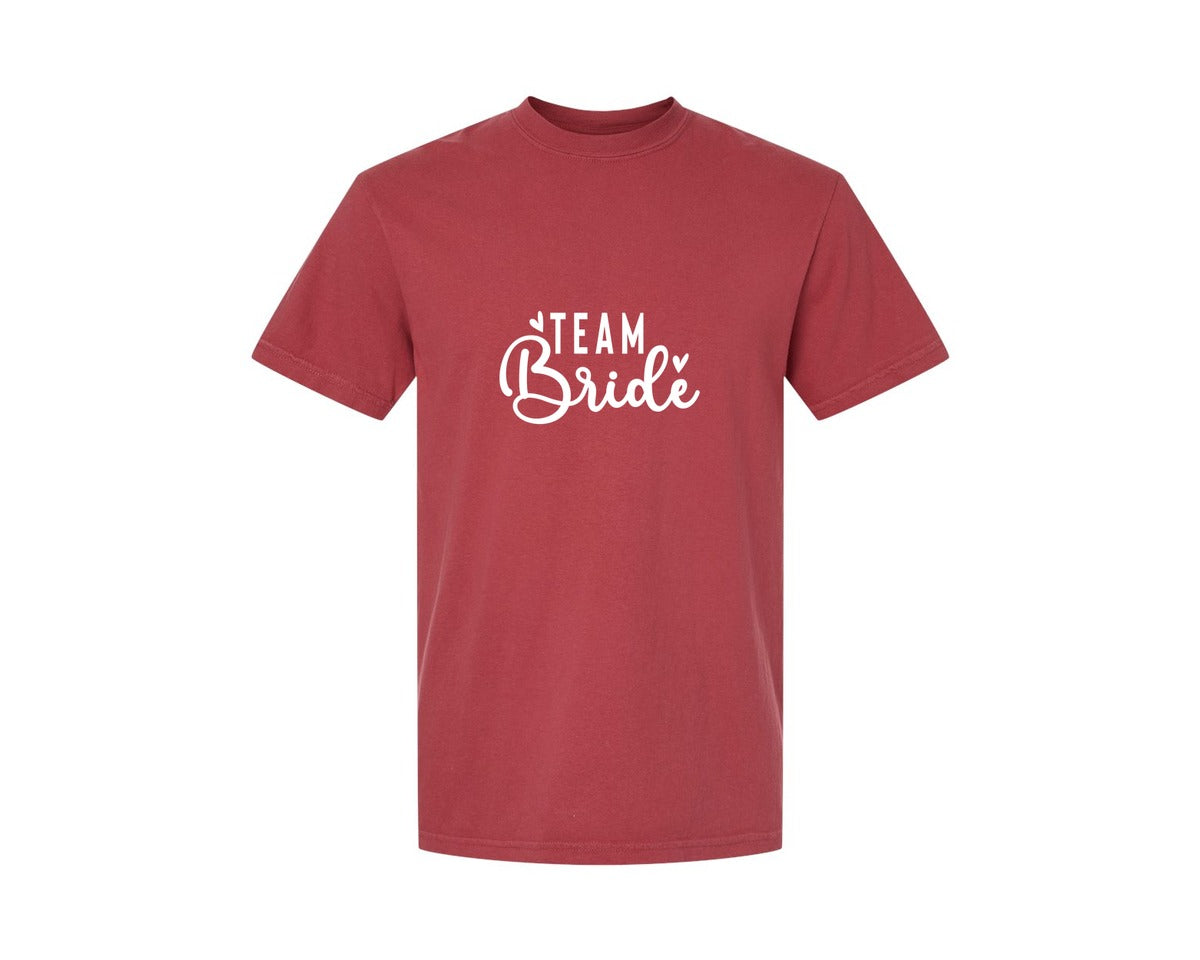 brand:Comfort Colors|color:Chili|Team Bride Bride 2 Graphic T-Shirt
