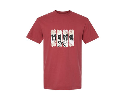 brand:Comfort Colors|color:Chili|Coquette Baseball Mama 2 Graphic T-Shirt